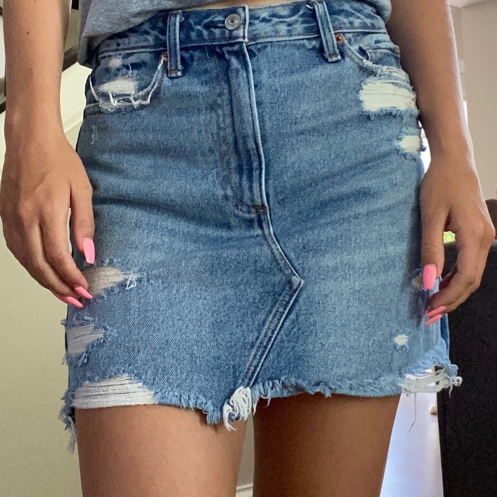 Abercrombie & Fitch Zoe Natural Rise Vintage A Line Skirt | 26